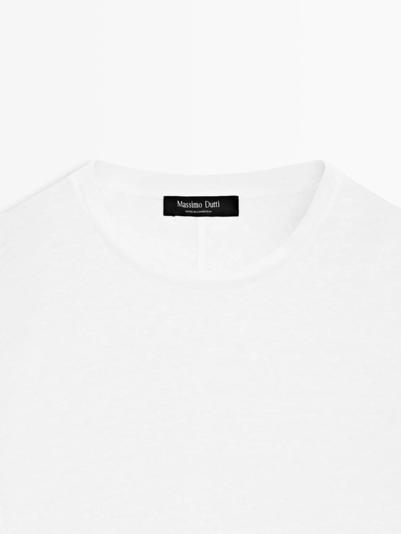 Футболка с короткими рукавами из льна