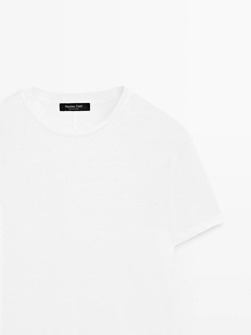 Футболка с короткими рукавами из льна