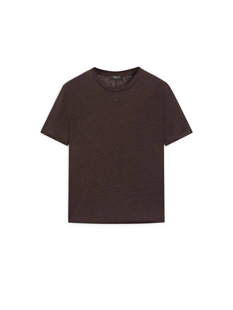 Футболка из льна с коротким рукавом