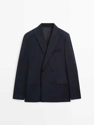 Пиджак из шерсти cool wool с двумя рядами пуговиц- Заказать в России