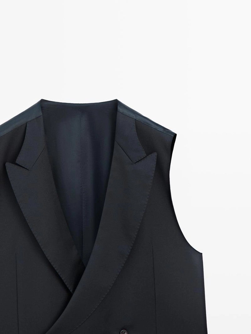 Жилет для костюма из кулирной шерсти