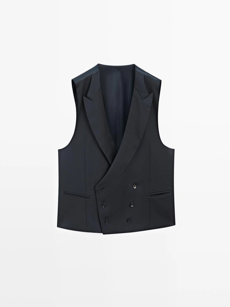 Жилет для костюма из кулирной шерсти