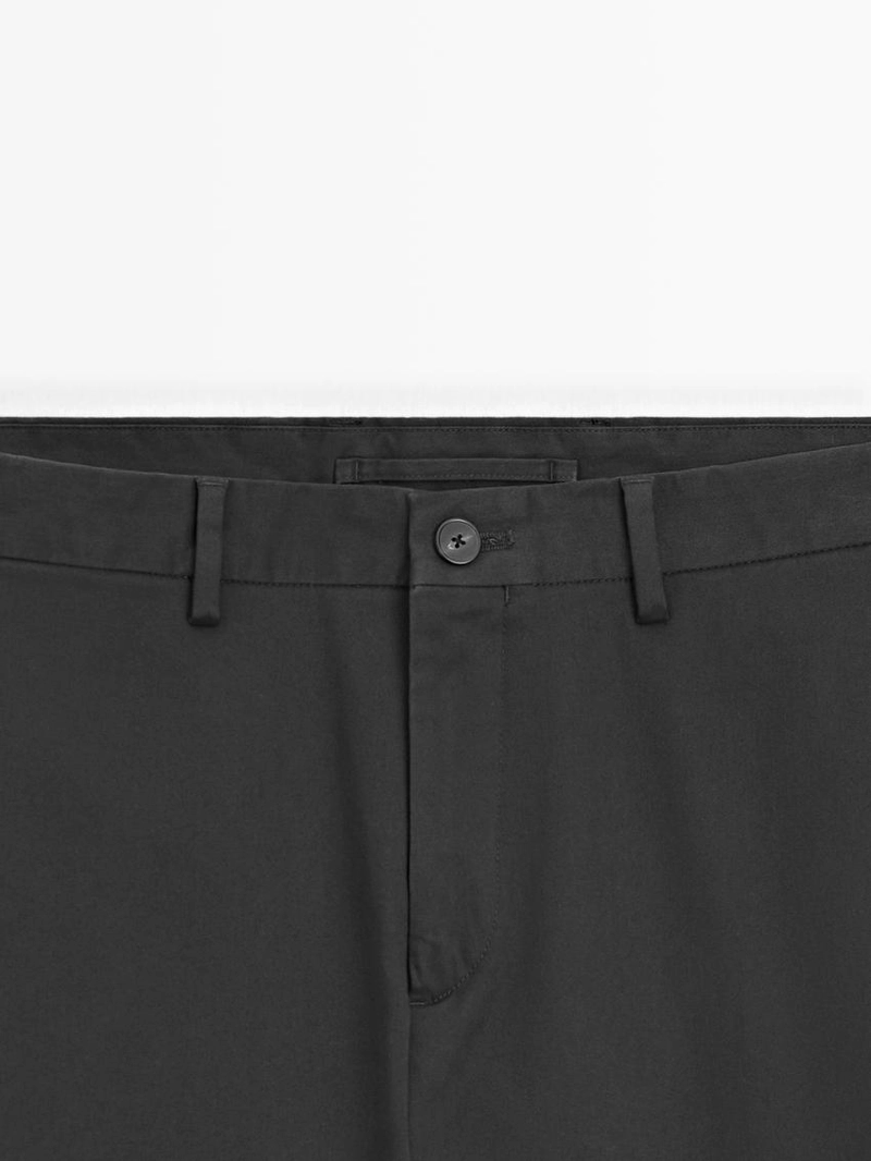 Брюки из хлопка с узким кроем