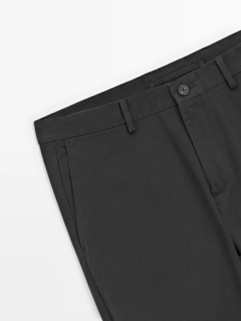 Брюки из хлопка с узким кроем