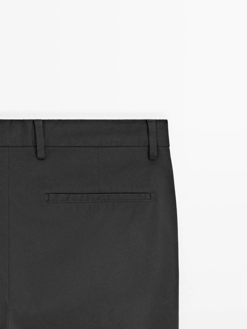 Брюки из хлопка с узким кроем