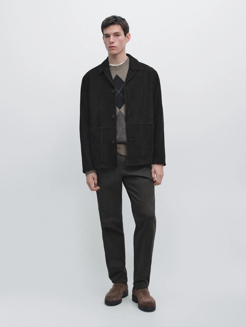 Брюки из хлопка с узким кроем