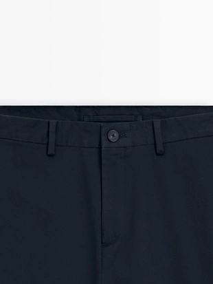 Брюки из хлопка slim fit- Заказать в России