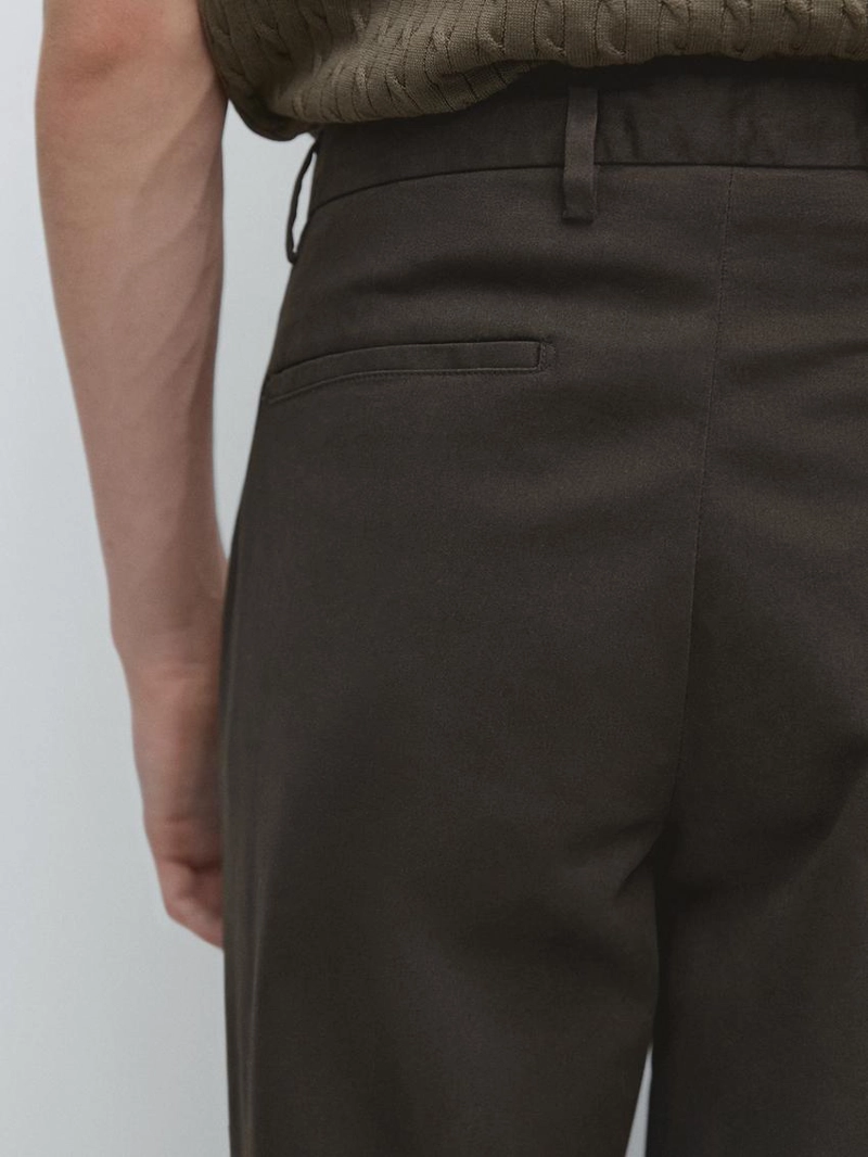 Брюки из хлопка в узком крое