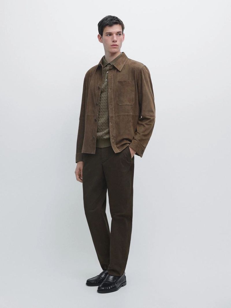 Брюки из хлопка в узком крое