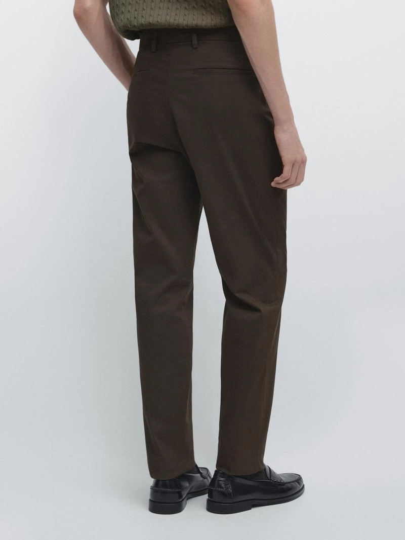 Брюки из хлопка в узком крое