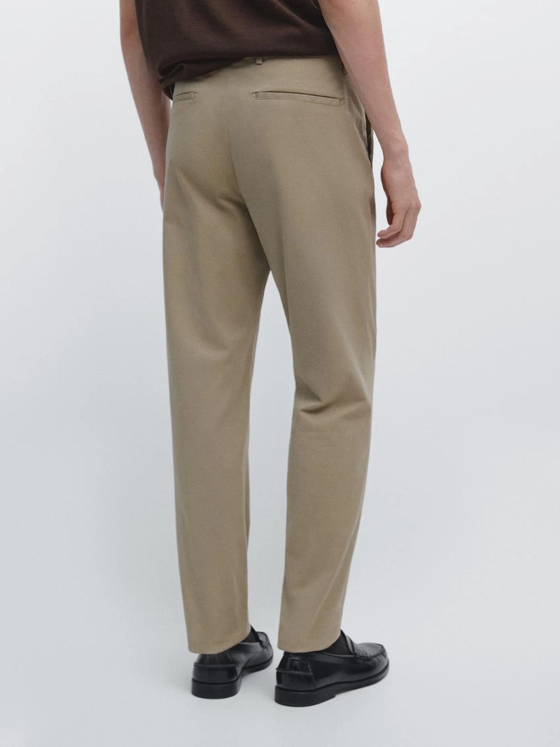 Брюки из хлопка со слим-фит