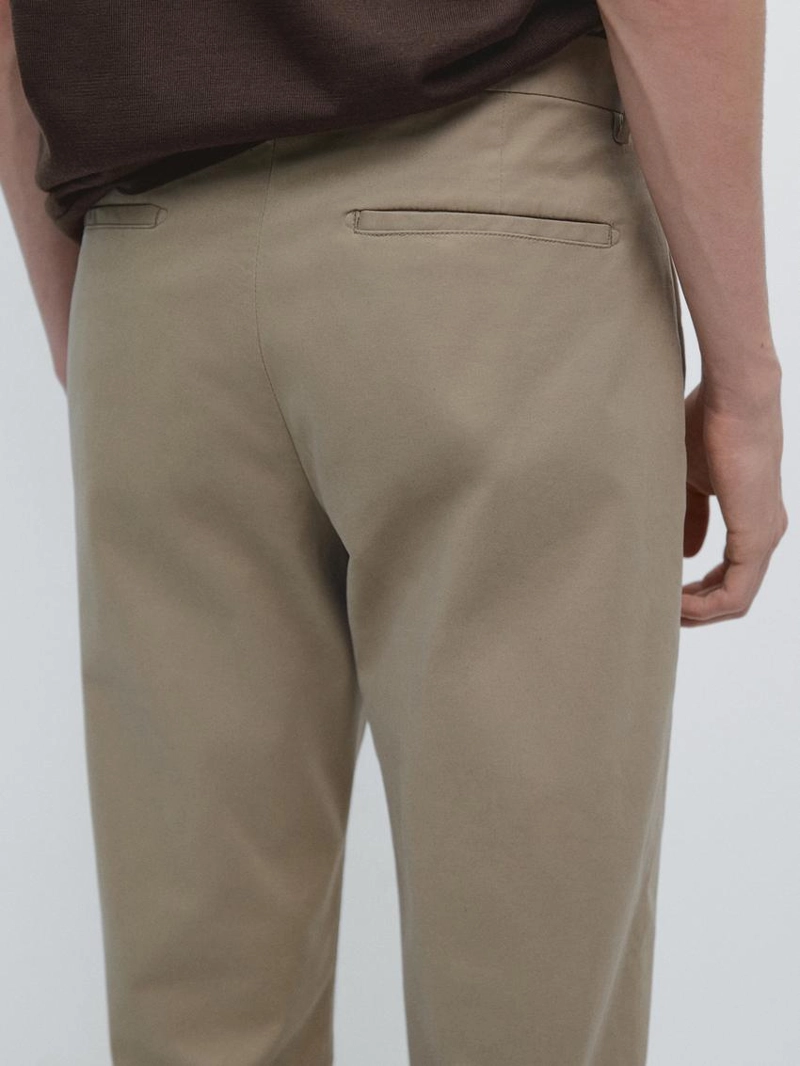 Брюки из хлопка со слим-фит
