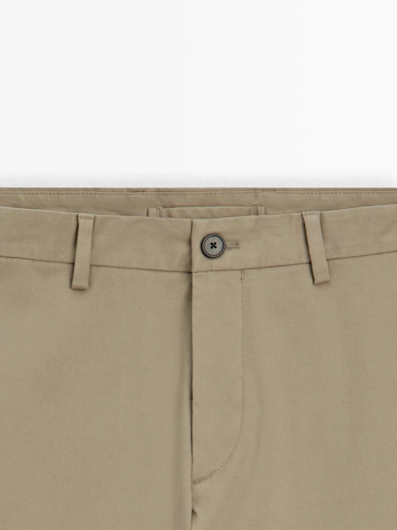 Брюки из хлопка со слим-фит