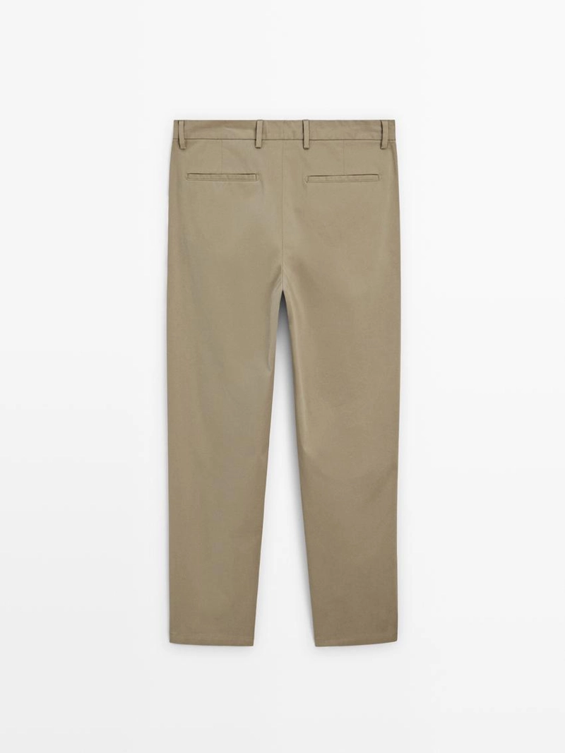 Брюки из хлопка со слим-фит