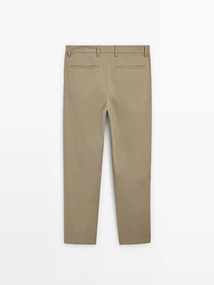 Брюки из хлопка со слим-фит- Заказать в России