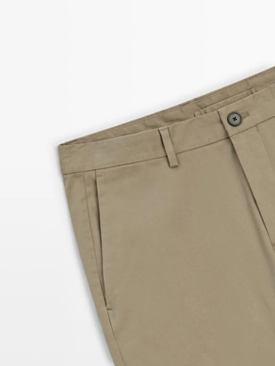 Брюки из хлопка со слим-фит- Заказать в России