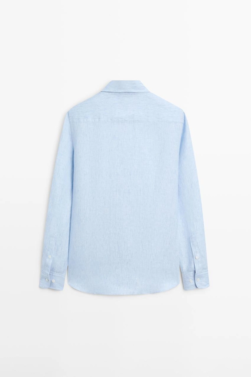 Рубашка из 100% льна с регулярной посадкой