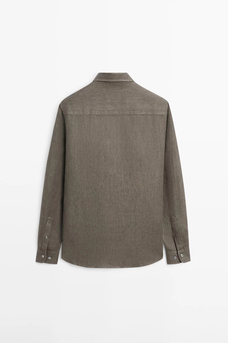 Рубашка свободного кроя из 100% льна