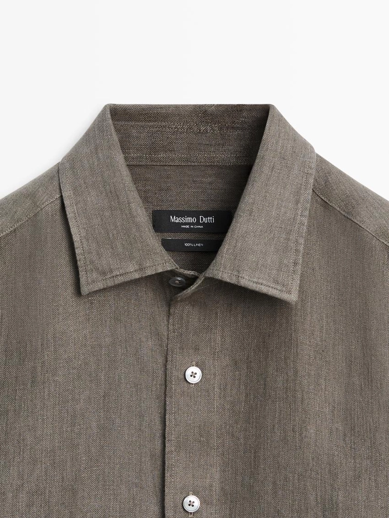 Рубашка свободного кроя из 100% льна