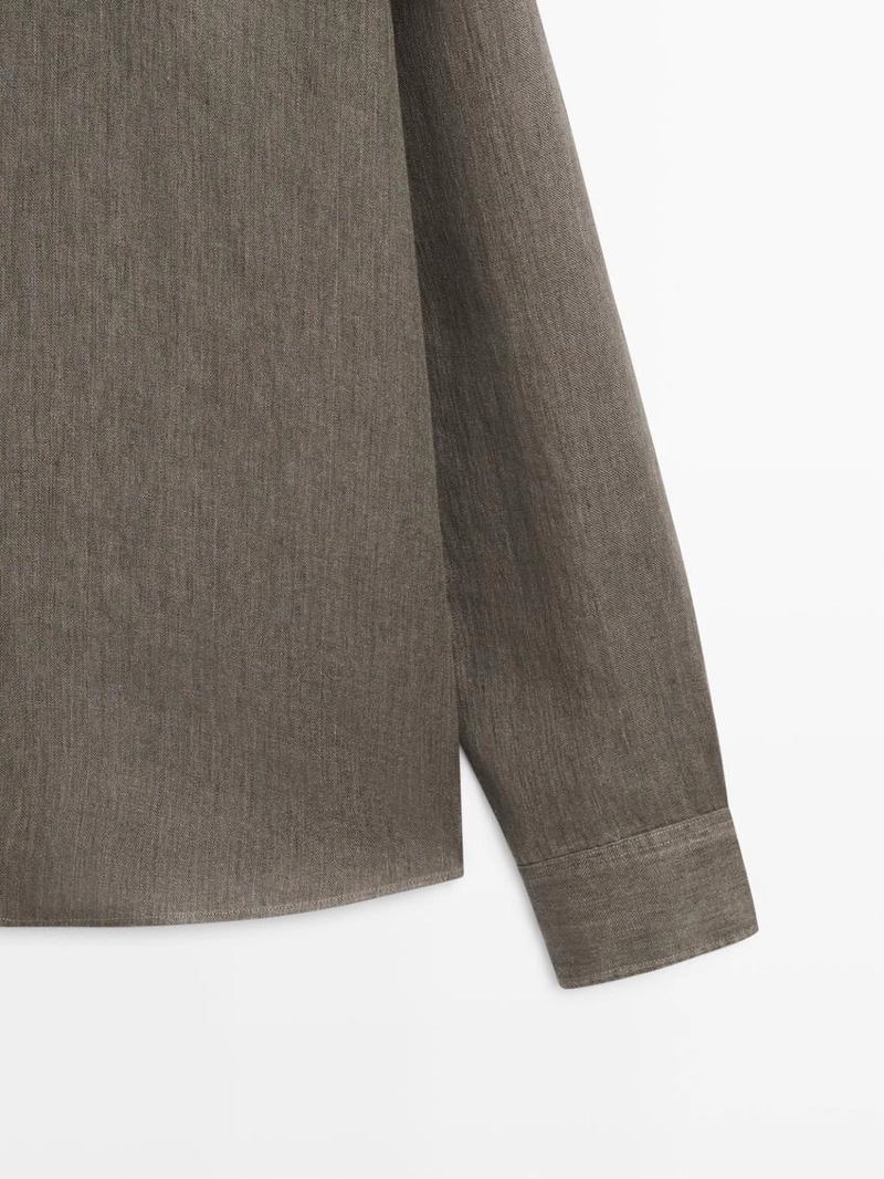 Рубашка свободного кроя из 100% льна