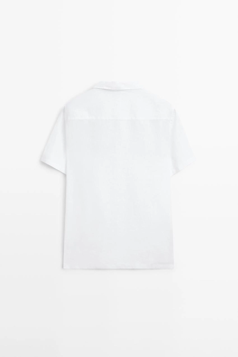 Рубашка с короткими рукавами из 100% льна