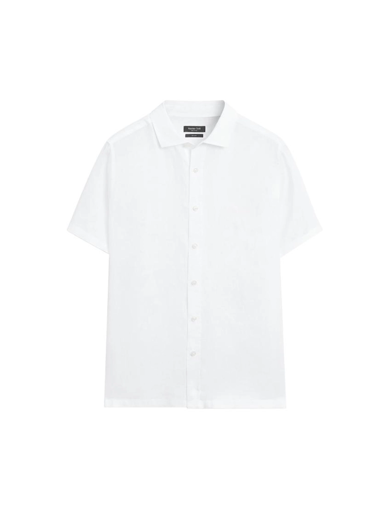 Рубашка с короткими рукавами из 100% льна