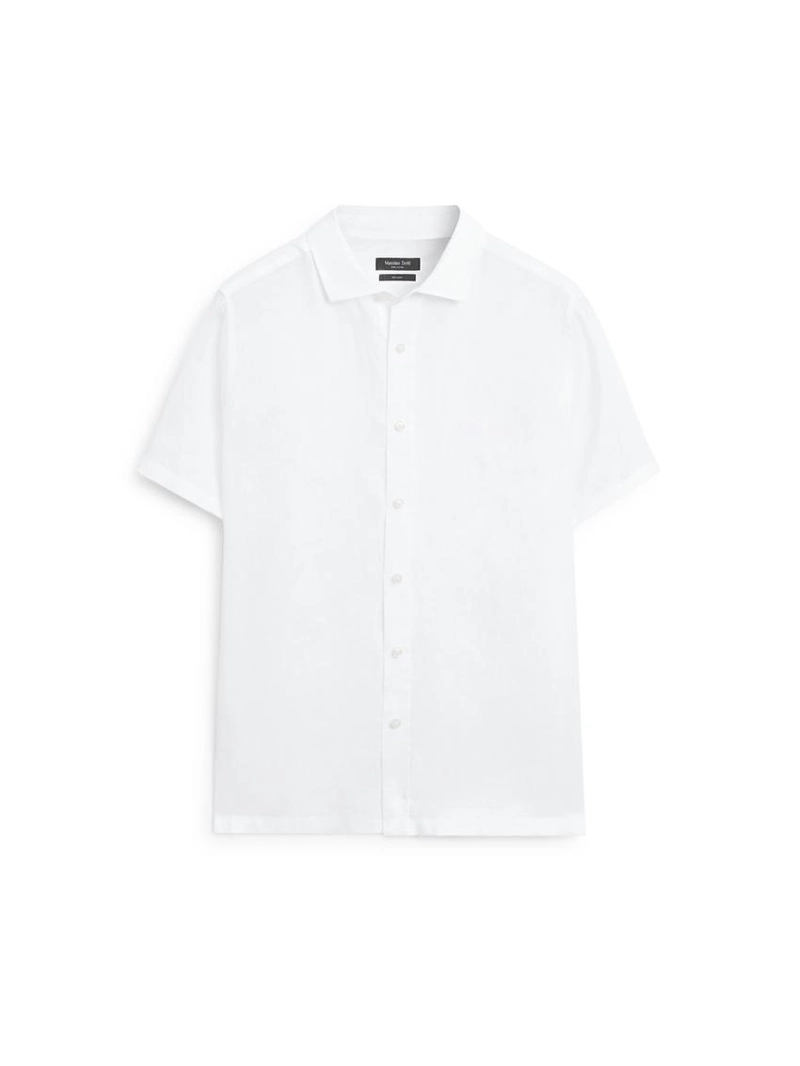 Рубашка с короткими рукавами из 100% льна