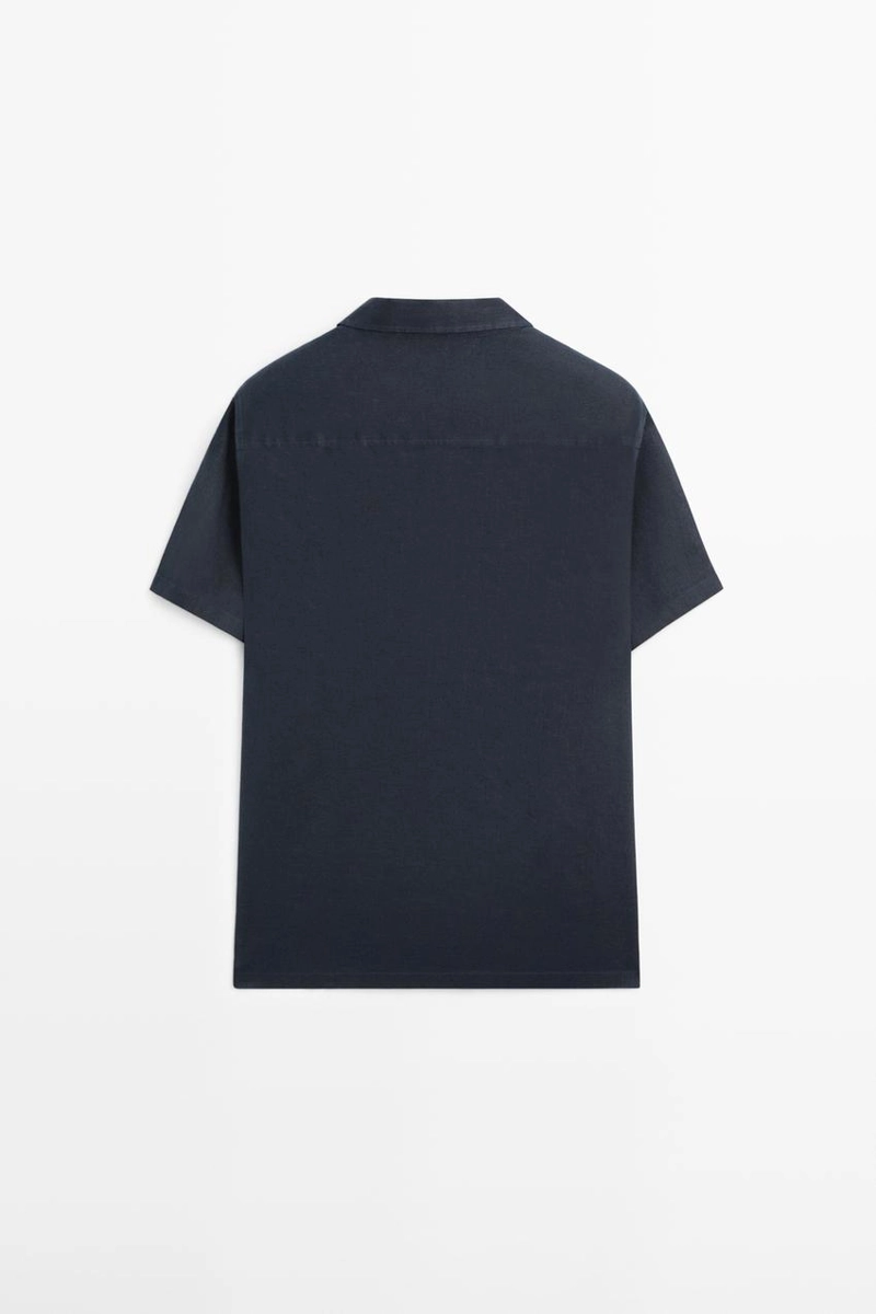 Рубашка с коротким рукавом из 100% льна