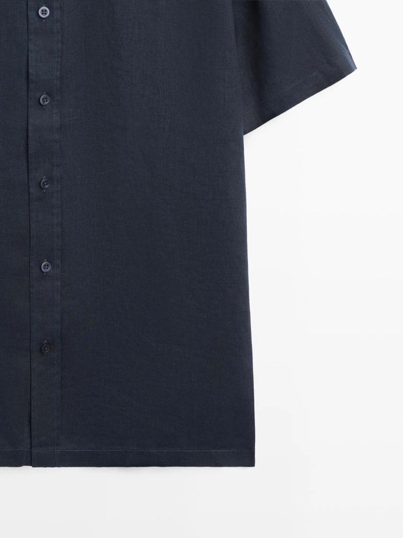 Рубашка с коротким рукавом из 100% льна