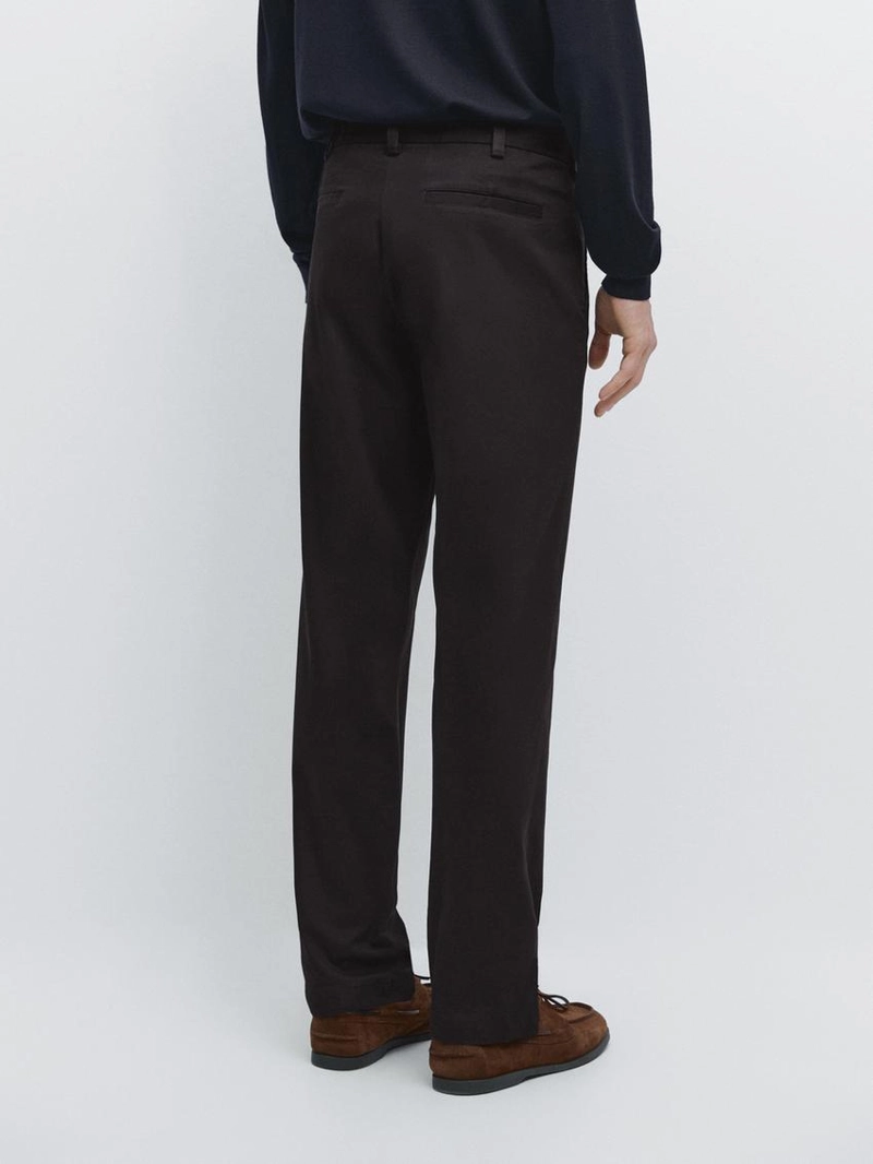 Брюки с зауженным кроем из микротекстурированной ткани