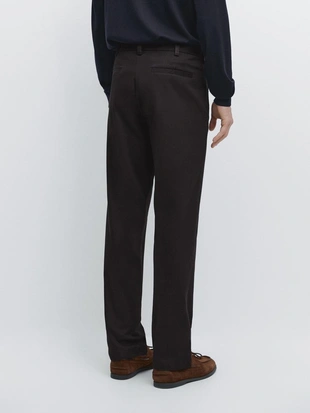 Брюки с зауженным кроем из микротекстурированной ткани- Заказать в России