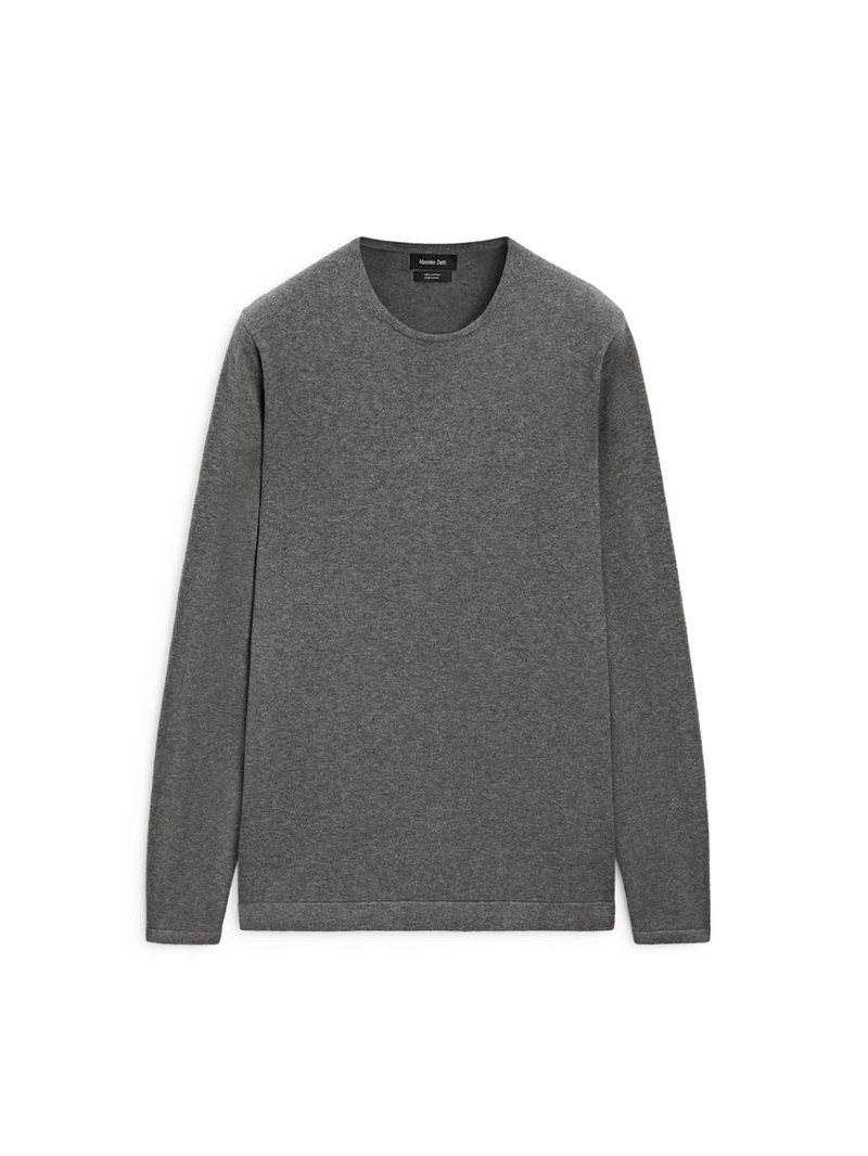 Хлопковый свитер с круглым вырезом