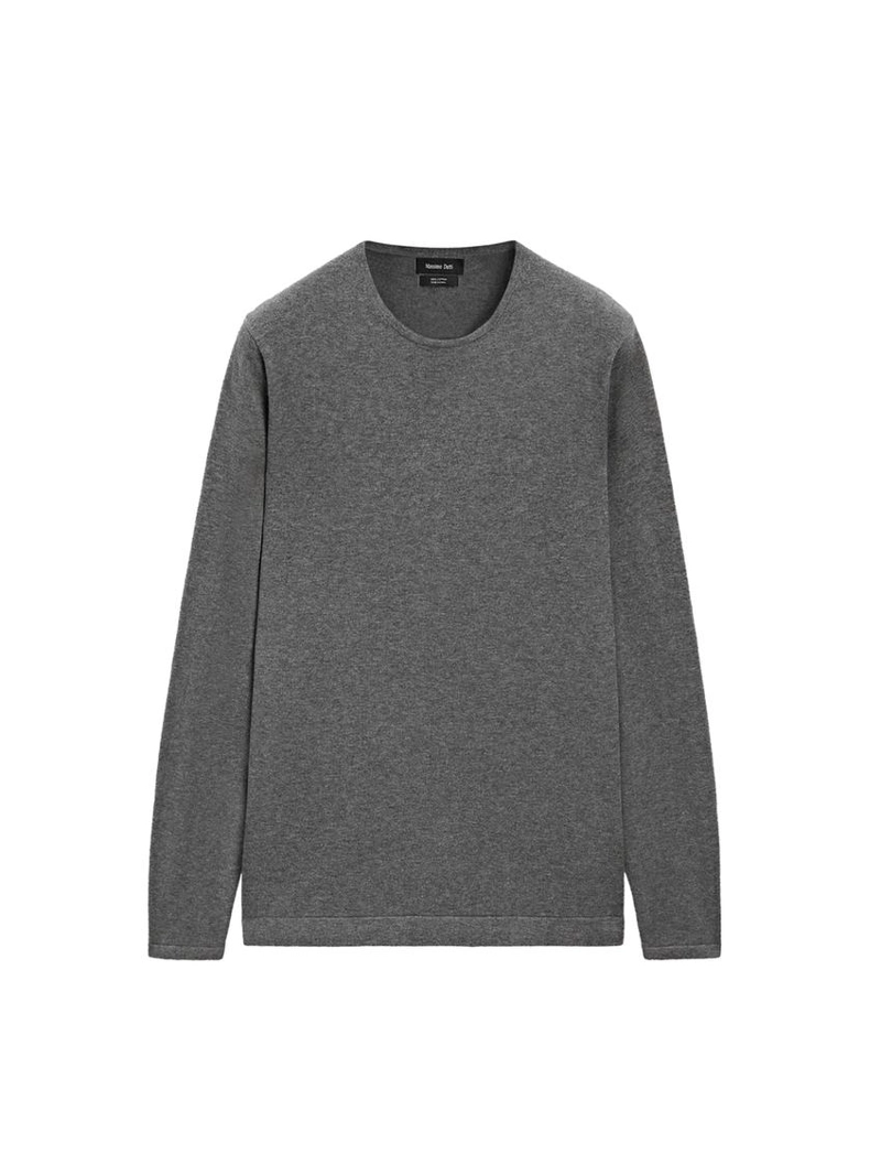 Хлопковый свитер с круглым вырезом