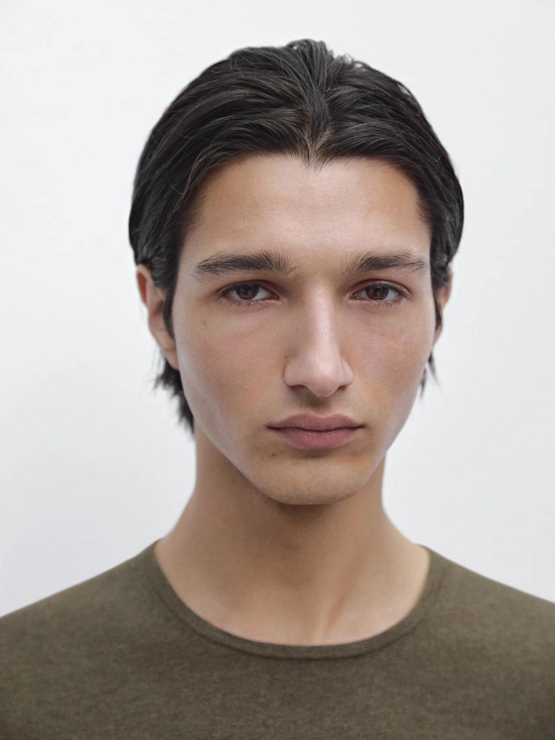 Свитер с круглым вырезом из хлопкового трикотажа