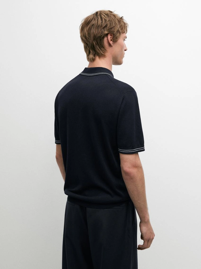 Вязанный свитр с воротником детализированным