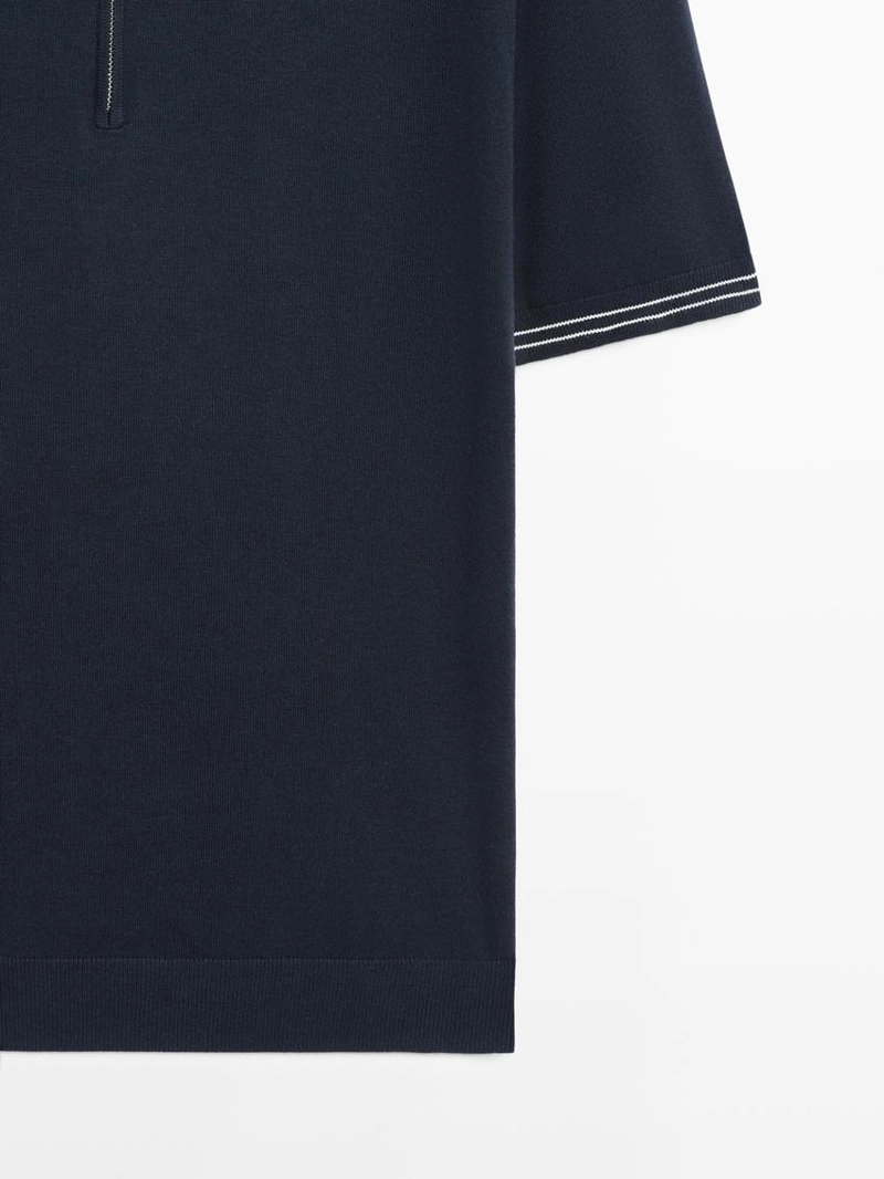 Вязанный свитр с воротником детализированным