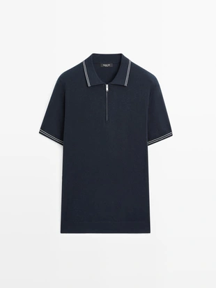 Вязанный свитр с воротником детализированным- Заказать в России