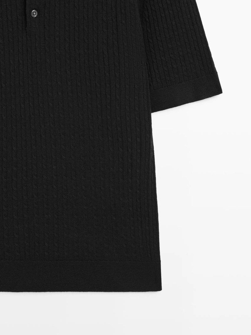 Свитер-поло из мериносовой шерсти