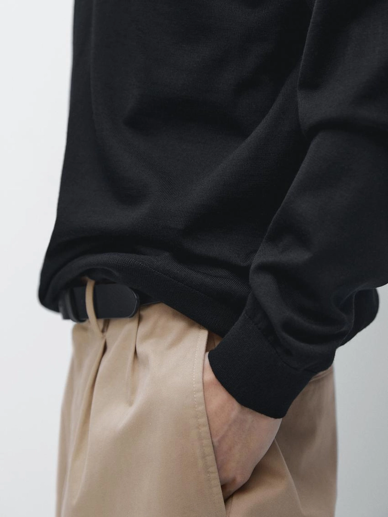 Свитер из шерсти с воротником-поло