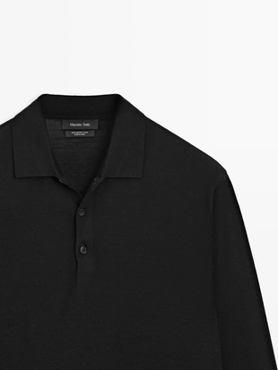 Свитер из шерсти с воротником-поло- Заказать в России