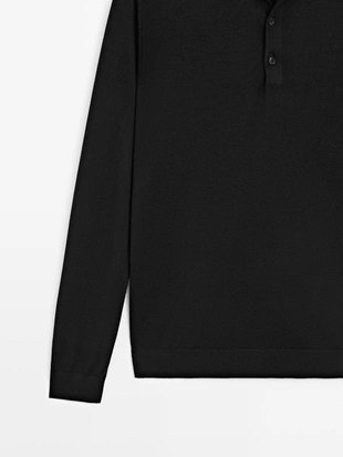 Свитер из шерсти с воротником-поло- Заказать в России