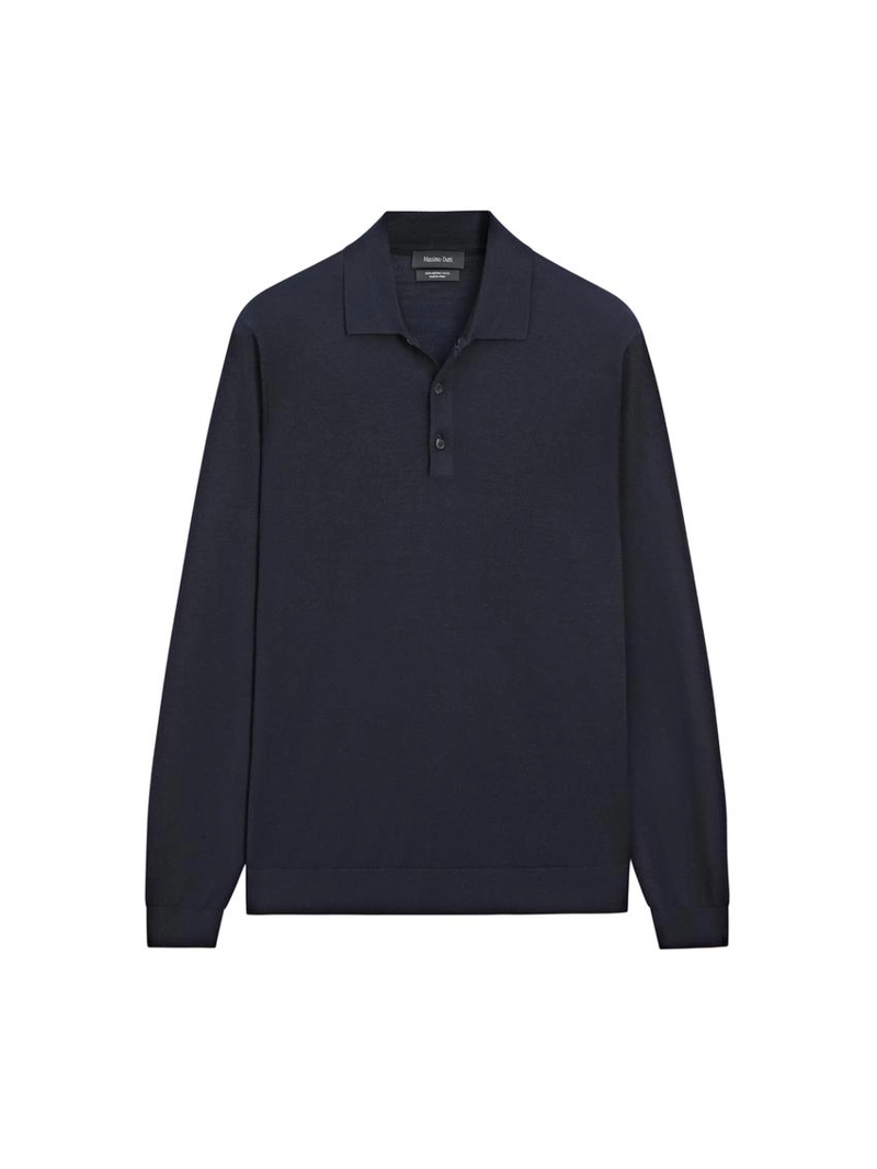 Джемпер из шерсти с воротником-поло