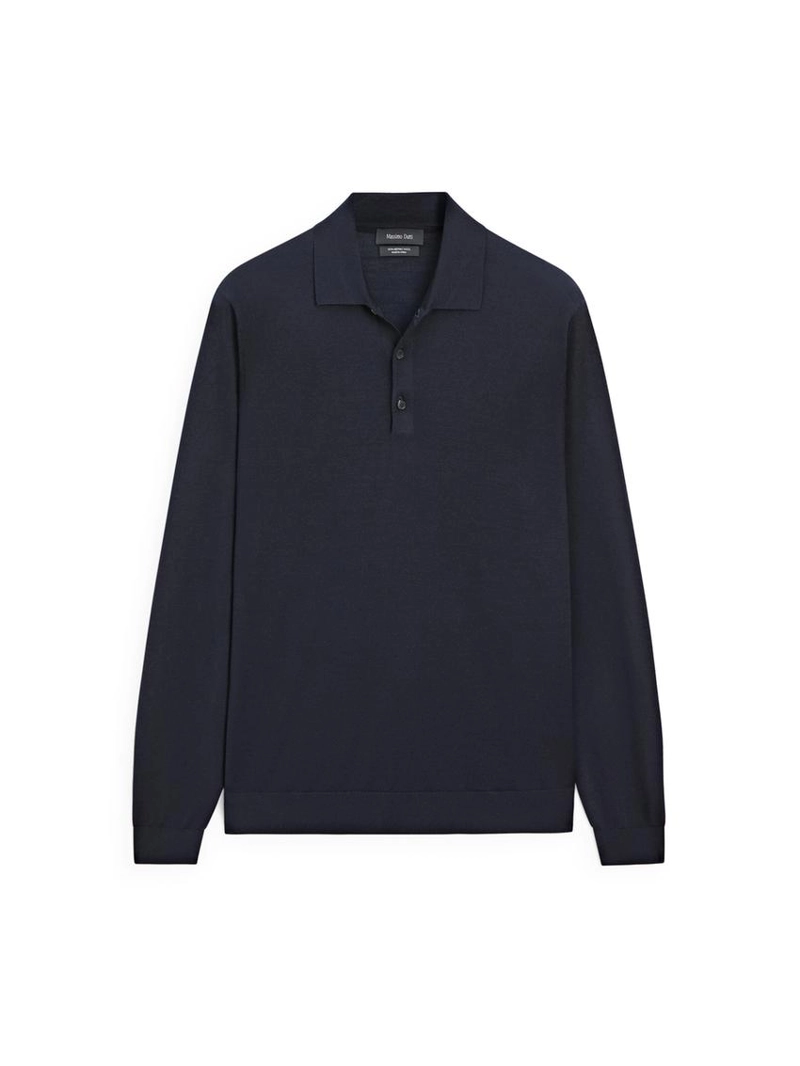 Джемпер из шерсти с воротником-поло