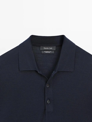 Джемпер из шерсти с воротником-поло- Заказать в России