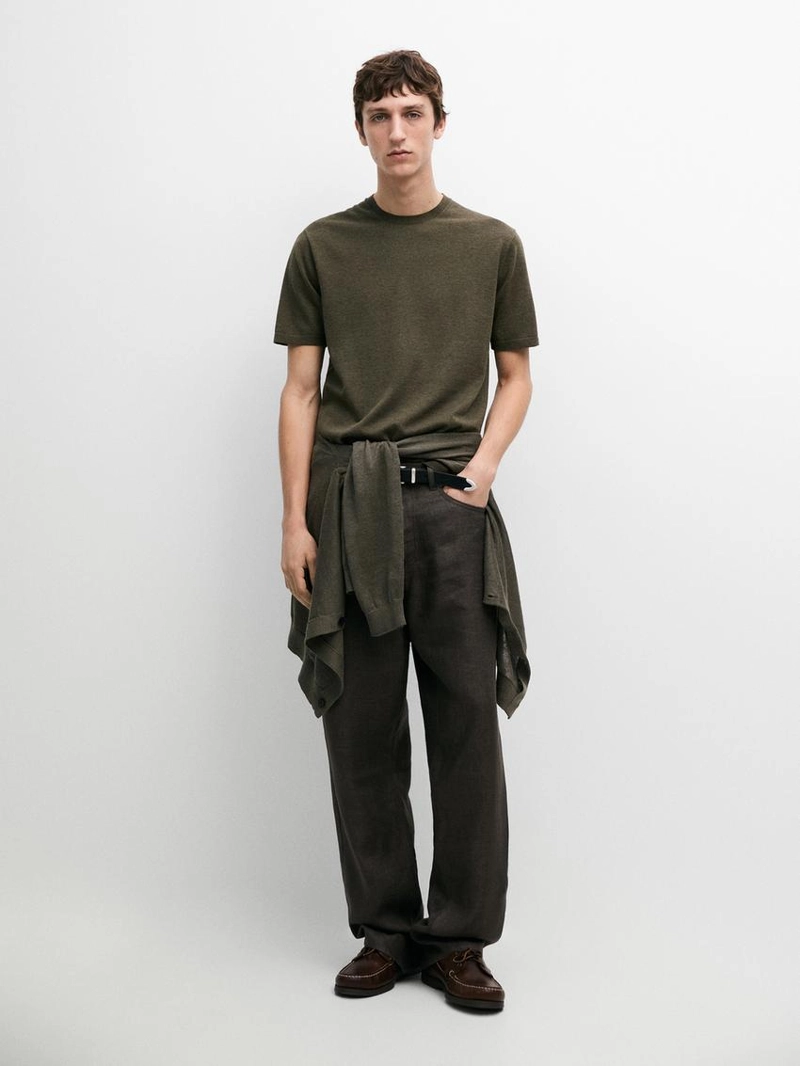 Трикотажная хлопковая футболка