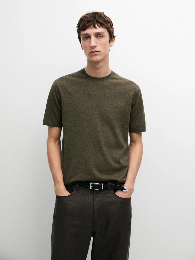 Трикотажная хлопковая футболка