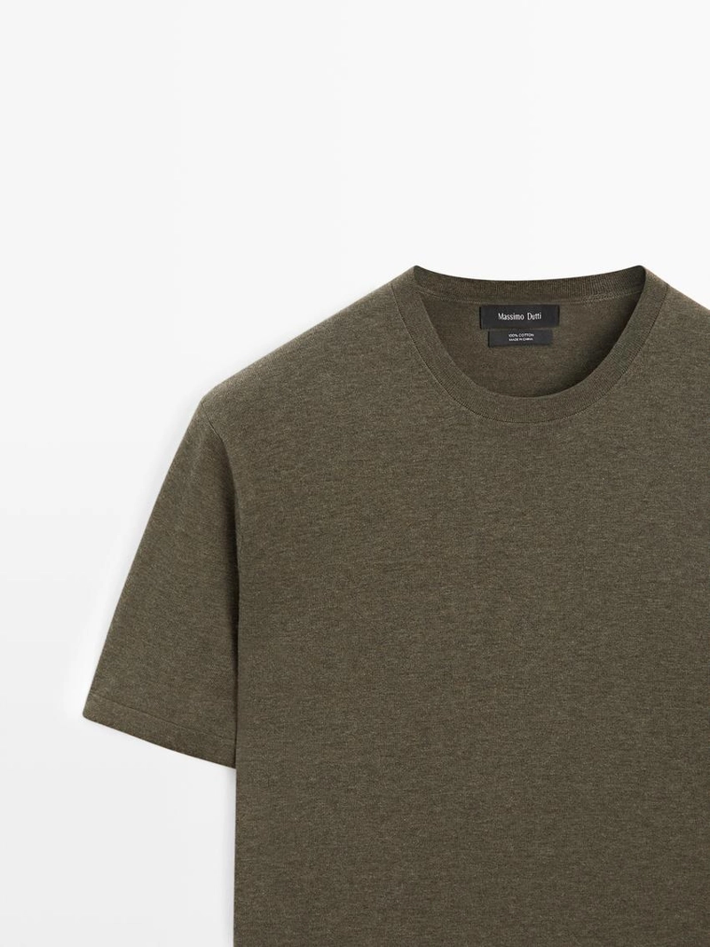 Трикотажная хлопковая футболка