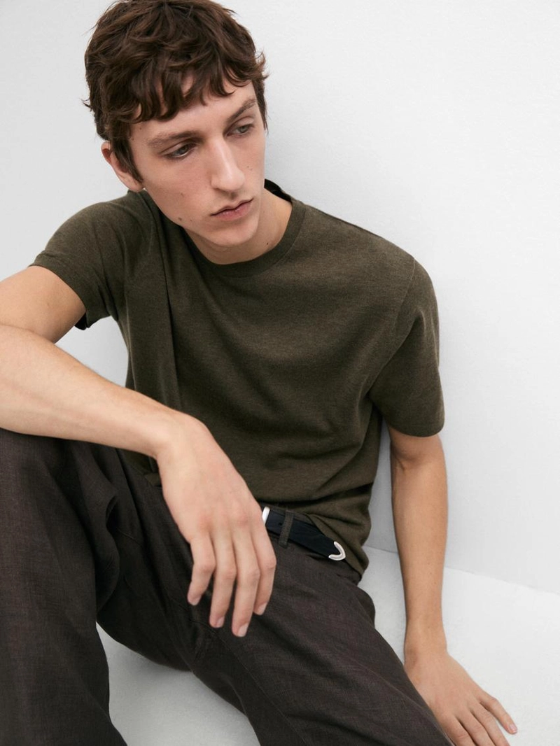 Трикотажная хлопковая футболка