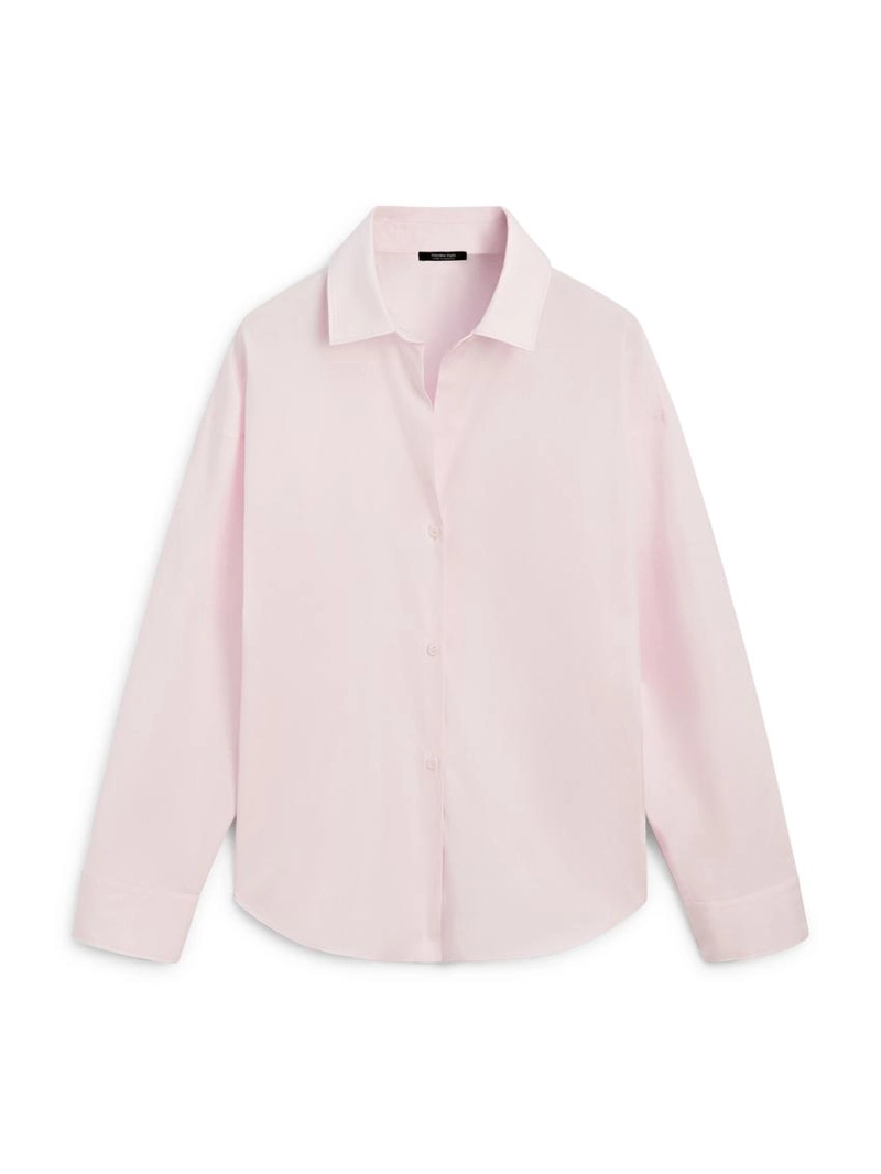 Рубашка из хлопкового поплина с деталями линий