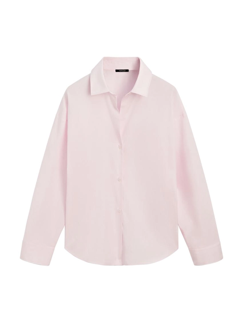 Рубашка из хлопкового поплина с деталями линий